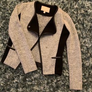 Gray and black blazer, size 0.